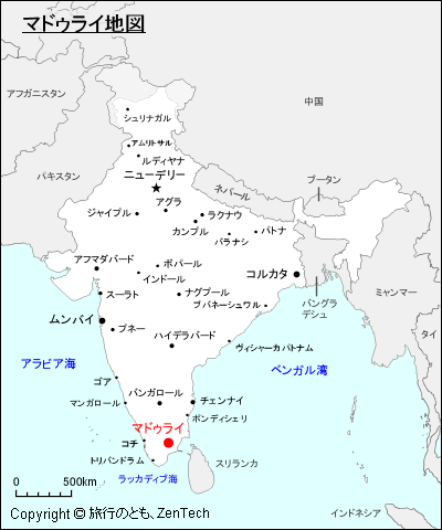 マドゥライ地図