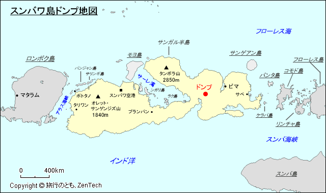 スンバワ島ドンプ地図