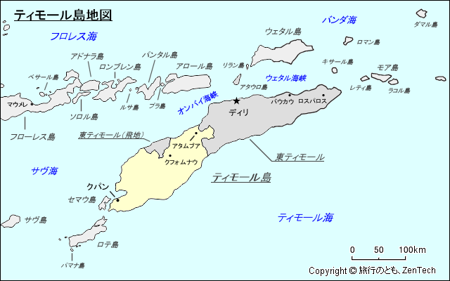 ティモール島地図