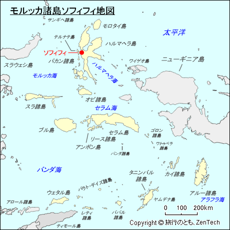 モルッカ諸島ソフィフィ地図