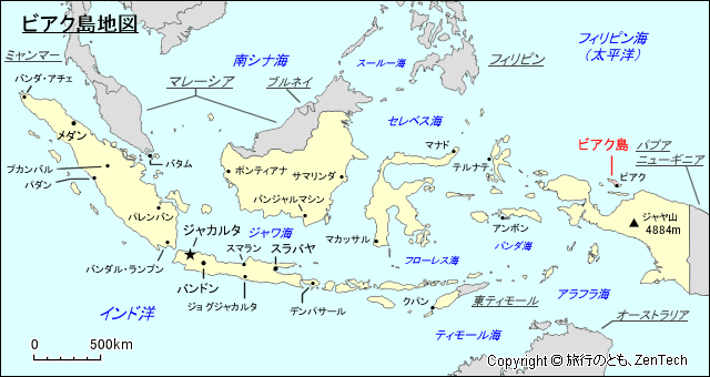 ビアク島地図