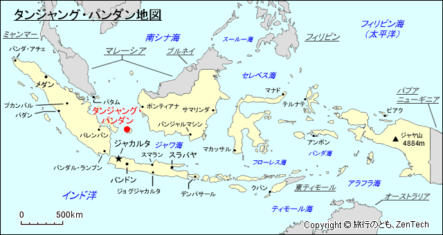 タンジャング・パンダン地図