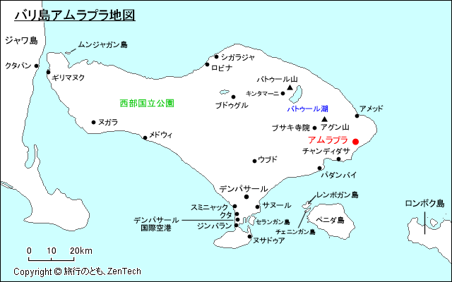 バリ島アムラプラ地図