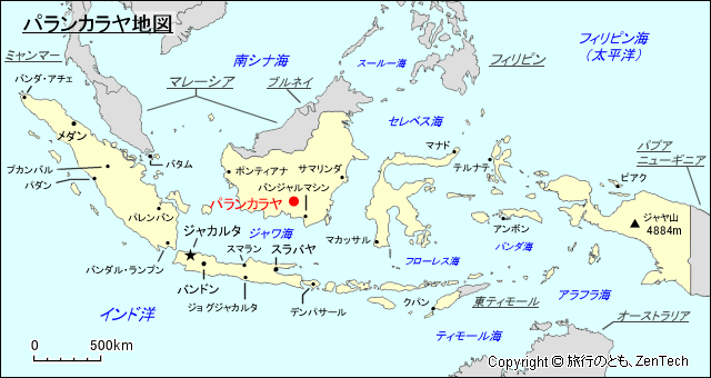 パランカラヤ地図