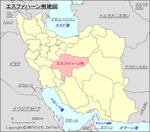 エスファハーン州地図