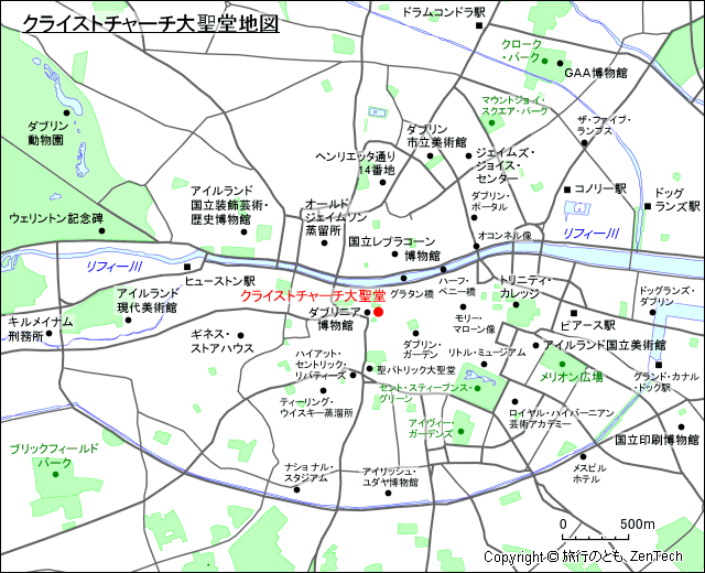 クライストチャーチ大聖堂地図