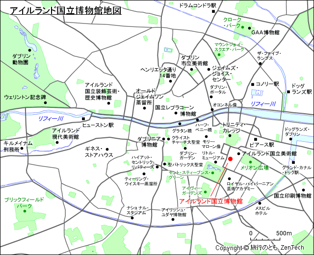 アイルランド国立博物館地図