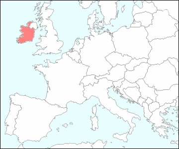 西ヨーロッパ アイルランド地図