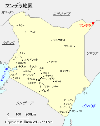 ケニアにおけるマンデラ地図