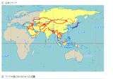 アジアとラオスの地図