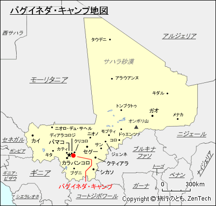 バグイネダ・キャンプ地図