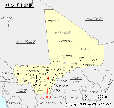 サンザナ地図