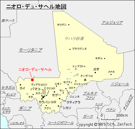 ニオロ・デュ・サヘル地図
