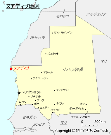 ヌアディブ地図