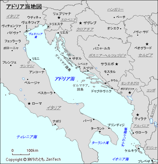 アドリア海地図