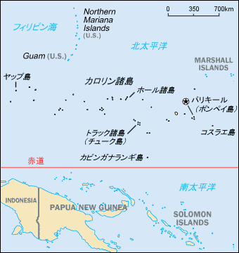 ミクロネシア連邦地図