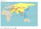 アジアとモンゴル地図