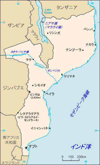 モザンビーク地図