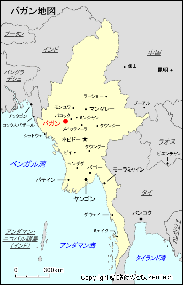バガン地図