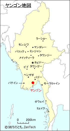 ヤンゴン地図