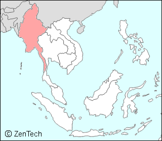 東南アジアにおけるミャンマーの位置