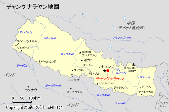 ネパールにおけるチャングナラヤン地図