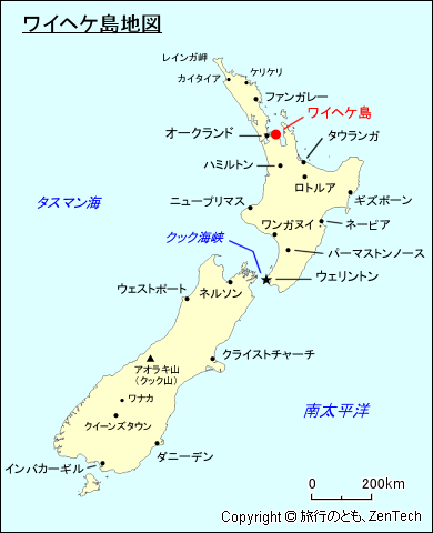 ワイヘケ島地図