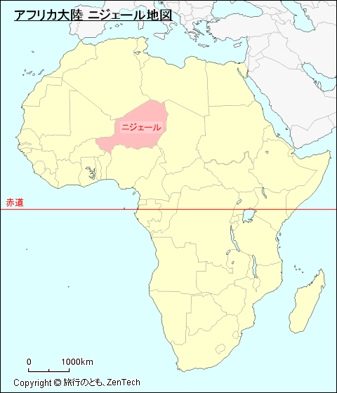 アフリカ大陸 ニジェール地図