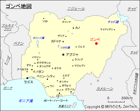 ゴンベ地図