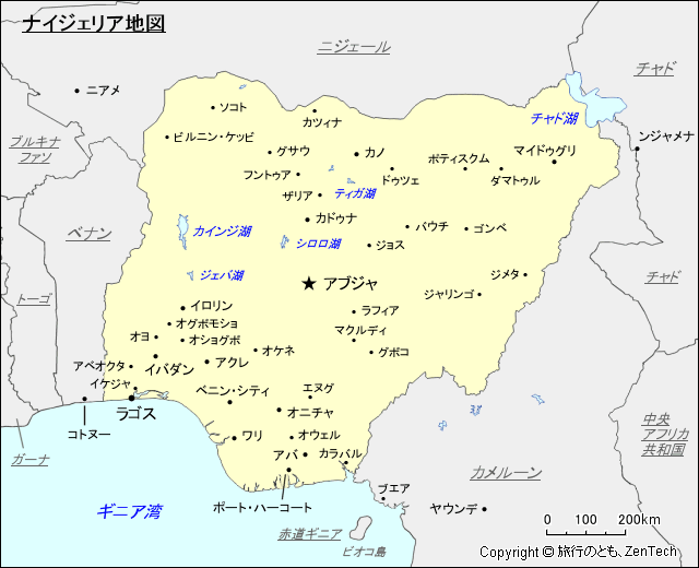 ナイジェリア地図