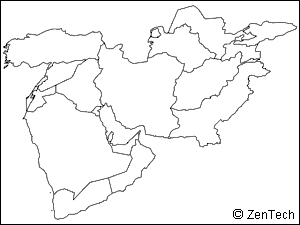 アジア白地図 旅行のとも Zentech