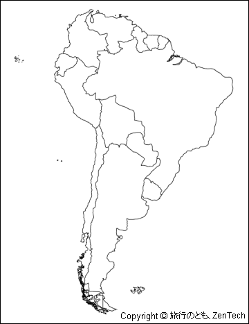 南アメリカ白地図 旅行のとも Zentech