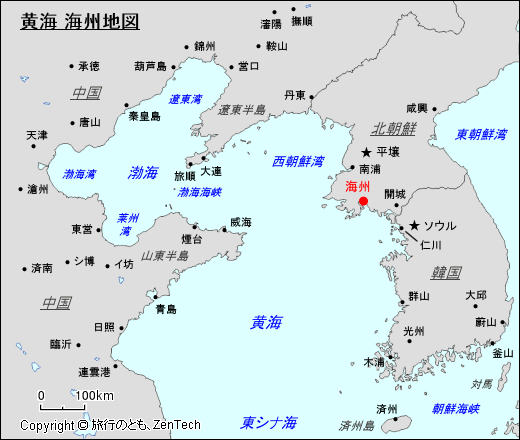 黄海 海州地図