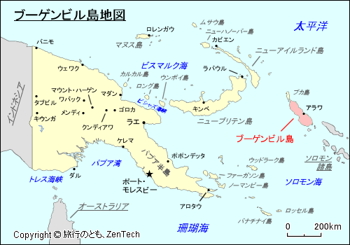 ブーゲンビル島地図
