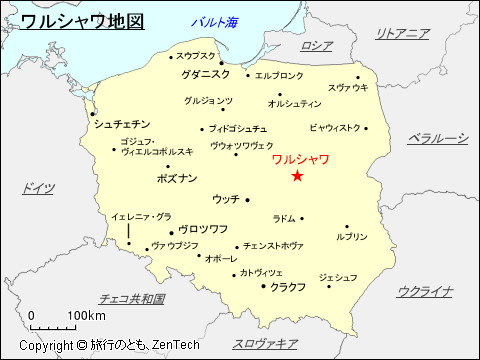 ワルシャワ地図