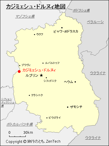 カジミェシュ・ドルヌィ地図