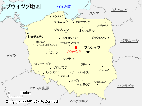 プウォツク地図