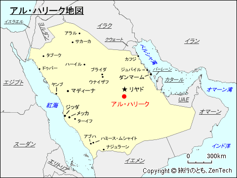 アル・ハリーク地図