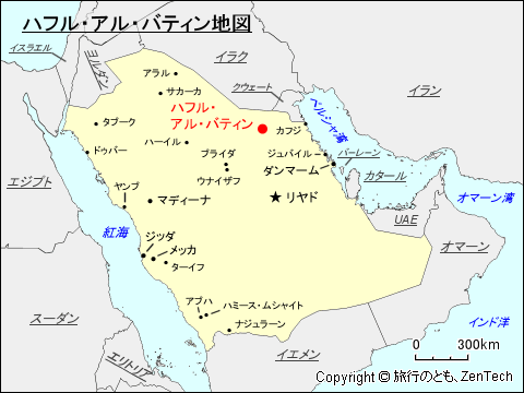 ハフル・アル・バティン地図