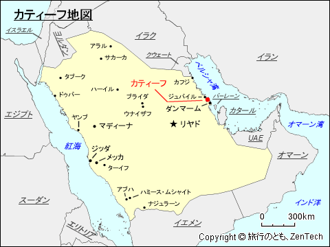 カティーフ地図