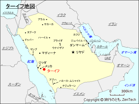 ターイフ地図