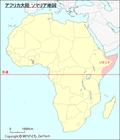 アフリカ大陸 ソマリア地図