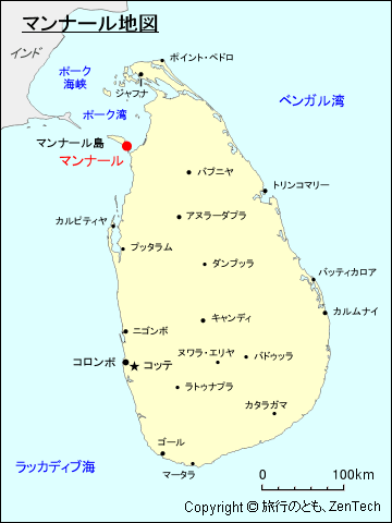 マンナール地図