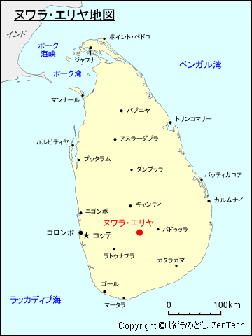 ヌワラ・エリヤ地図