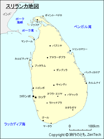 スリランカ地図