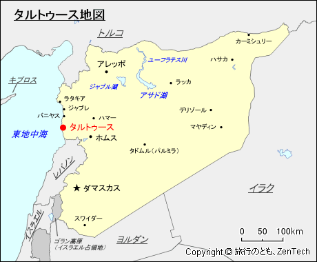 タルトゥース地図