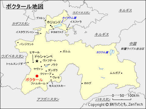 ボクタール地図