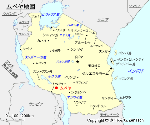ムベヤ地図