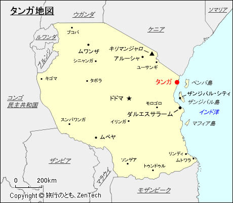タンガ地図