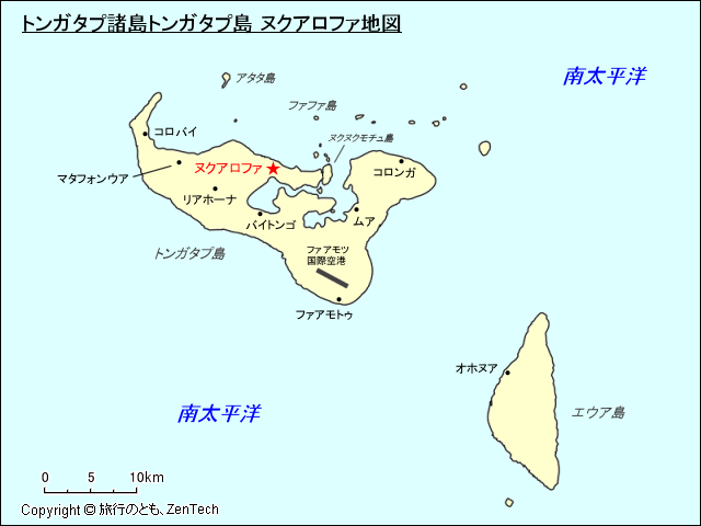 ヌクアロファ地図